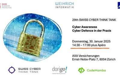 Verpassen Sie nicht den 29. Swiss Cyber Think Tank!‎‎‎‎‎‎‎‎‎‎‎‎‎‎‎                                         